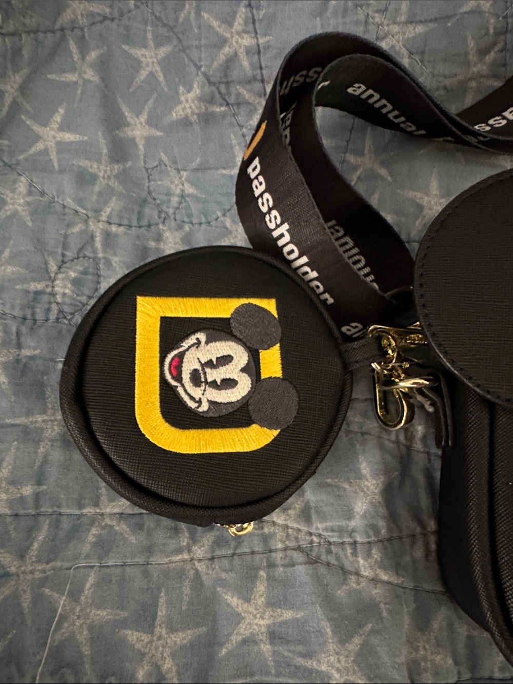 HTF New Walt Disney World Annual Passholder Loungefly Crossbody with Mickey Ears - Picture 2 of 10